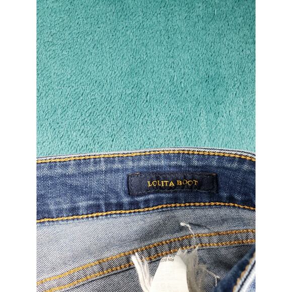 Lucky Brand Jeans Size 10 Womens Blue Stretch Pants Dark Mid Rise Lolita Bootcut - Picture 4 of 14
